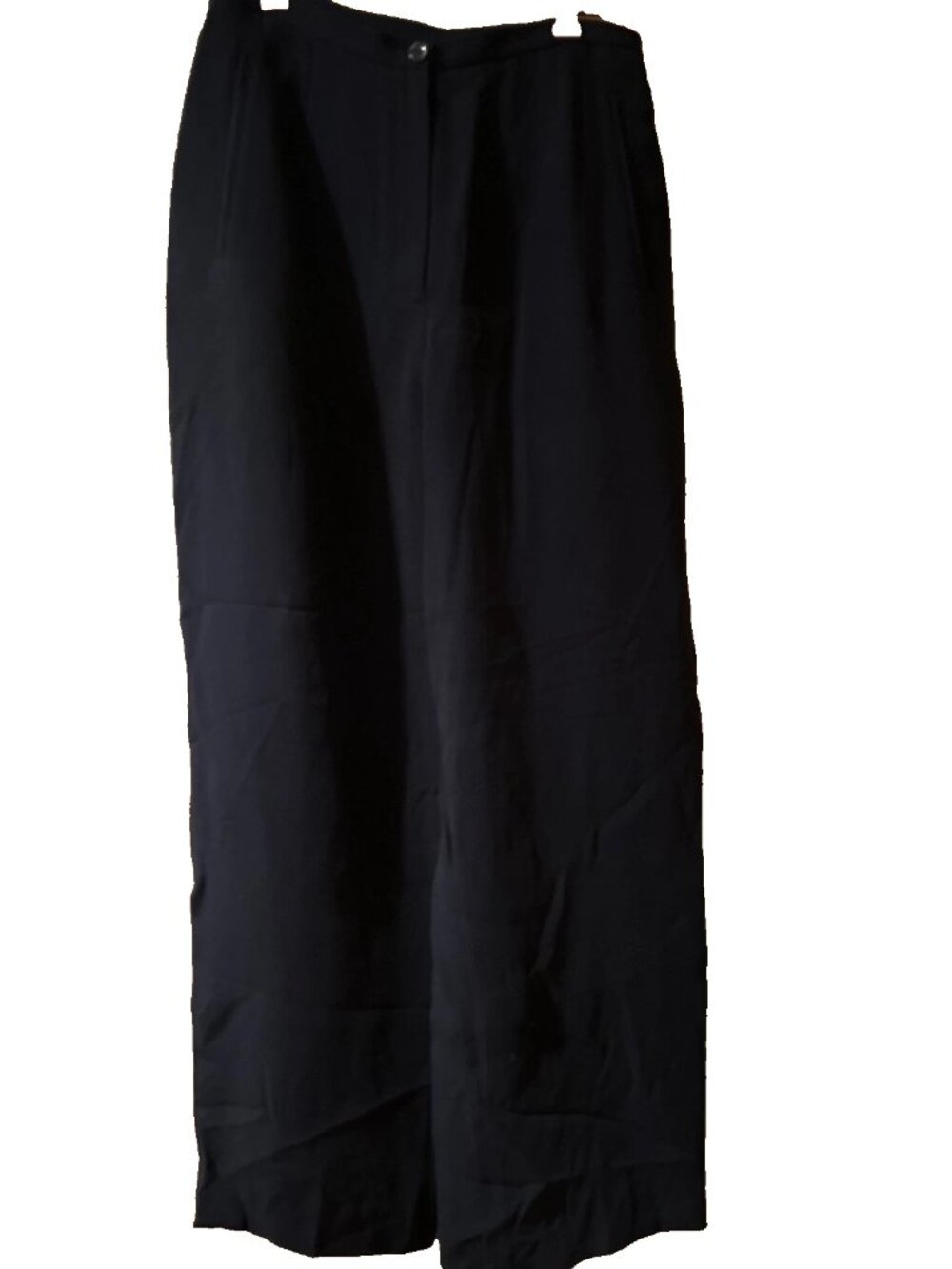 Liz Claiborne Collection 100% SILK PANTS - dark blue - wide leg - size 8
